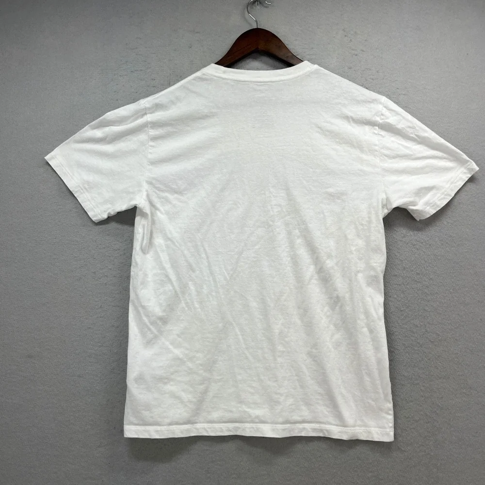 The North Face T Shirt Men M White Short Sleeve Circular Design Graphic Tee